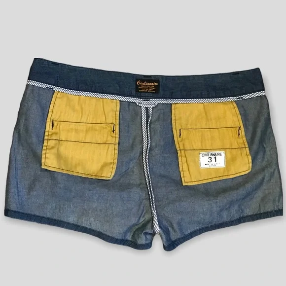 NWT Beautifully Made CIVILIANAIRE Chambray Shorts 🇺🇸 Made in USA 🇺🇸 - Picture 7 of 12